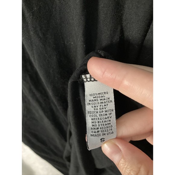 LAmade Shirt Dress Small S Black Micro Modal Soft Stretch Minimalist Loungewear - Picture 3 of 6